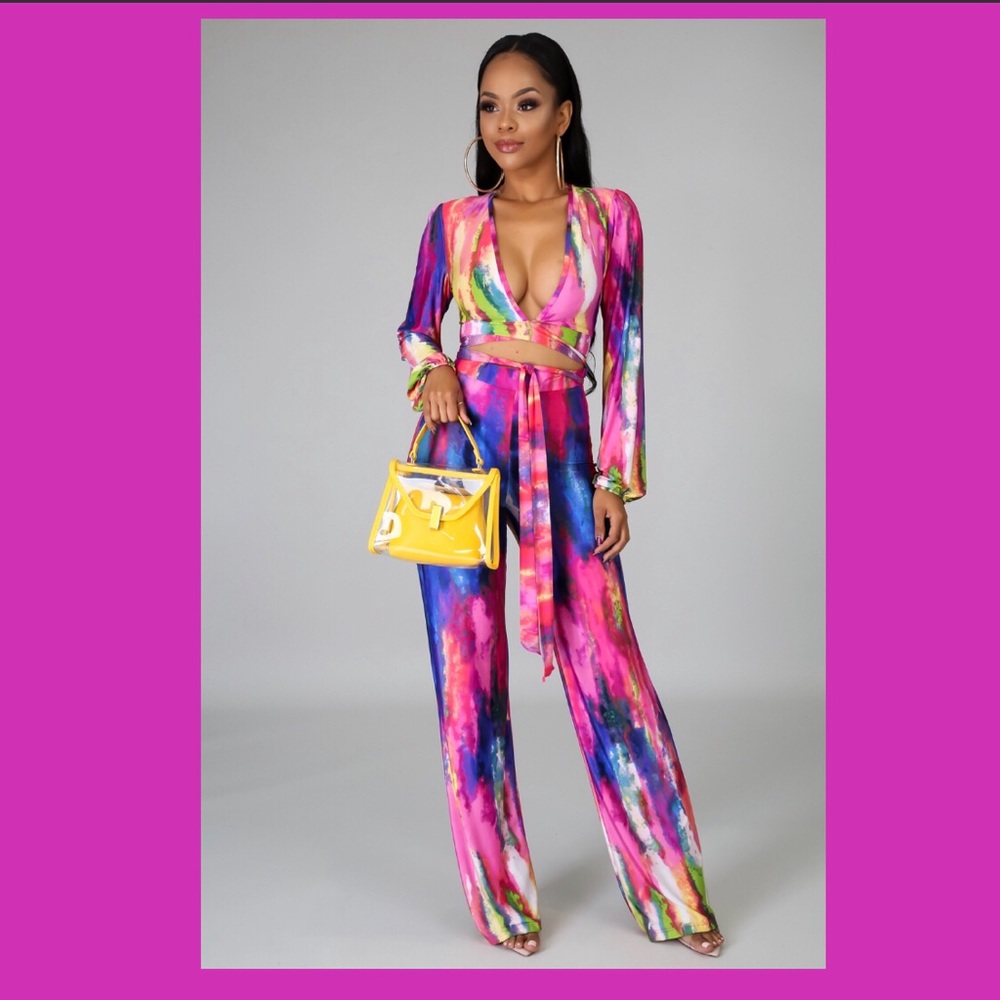 Colorful tie dye set